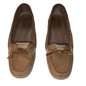 SPERRY Angelfish Gold Glitter Boat Shoe Women’s Size 9M 9101759